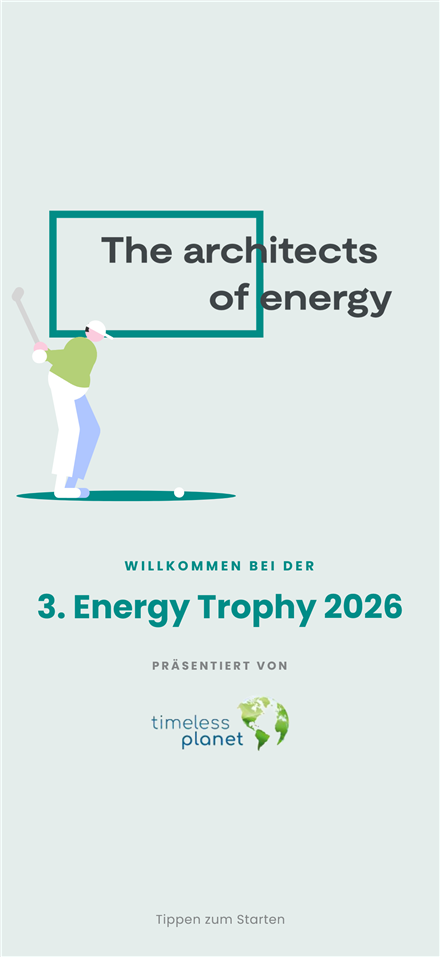 Startbildschirm der Turnier-App Energy Trophy