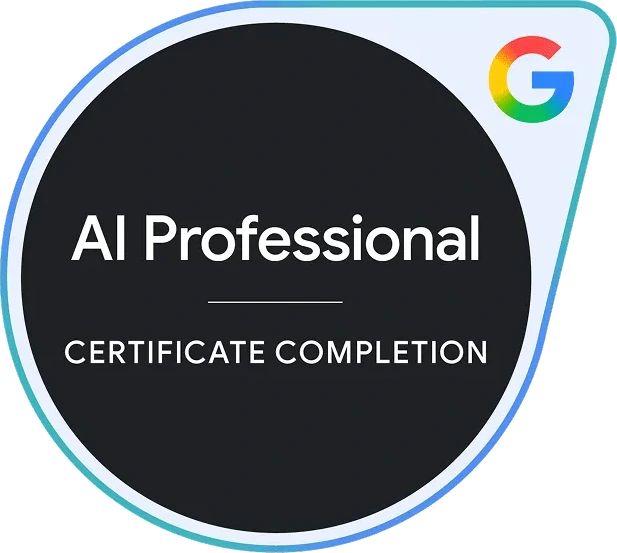 Google AI Professional Certificate – Certificate Completion